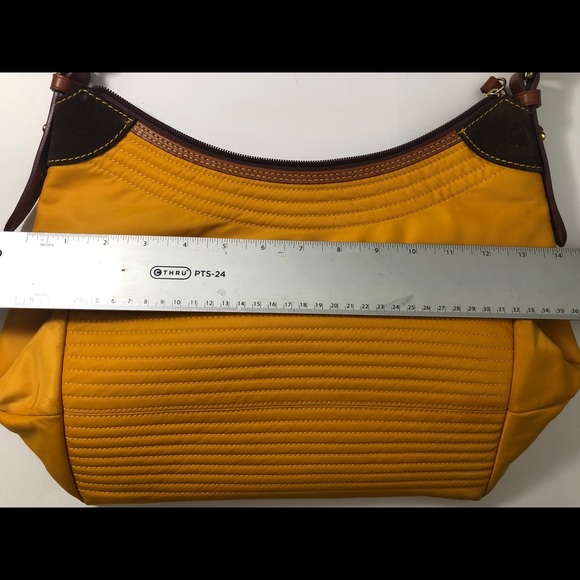 Dooney & Bourke Nylon Yellow Shoulder Bag Large - Picture 12 of 16